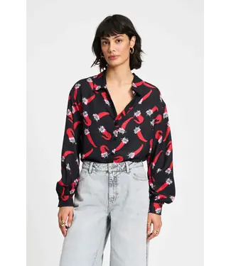Pom Amsterdam Violet pepper garden blouse