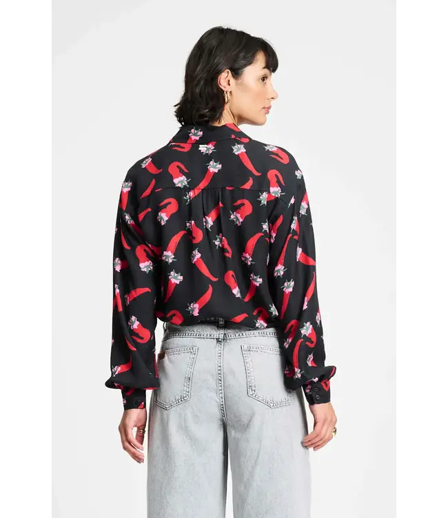 Violet pepper garden blouse