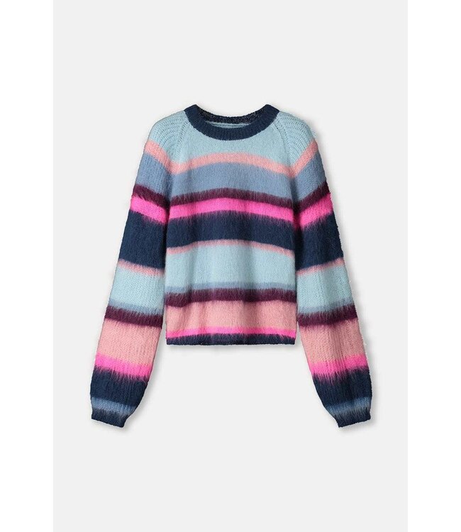 Brushed stripes pullover