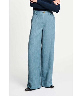 Pom Amsterdam Bouclé down blue pants
