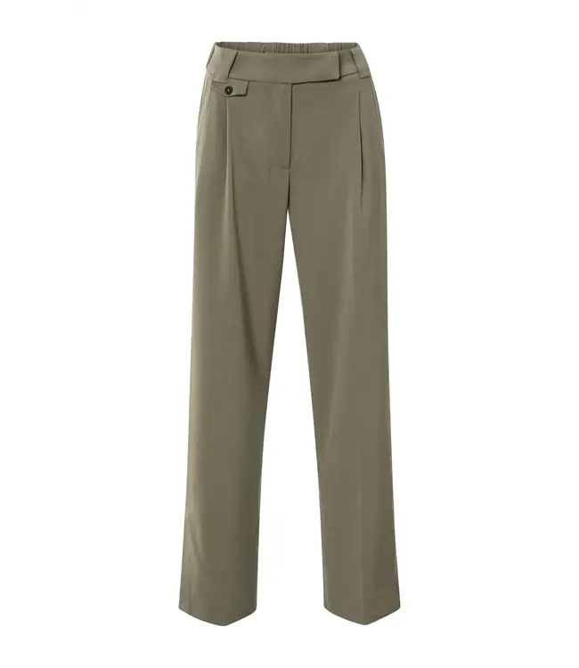 Wide leg trousers with slit