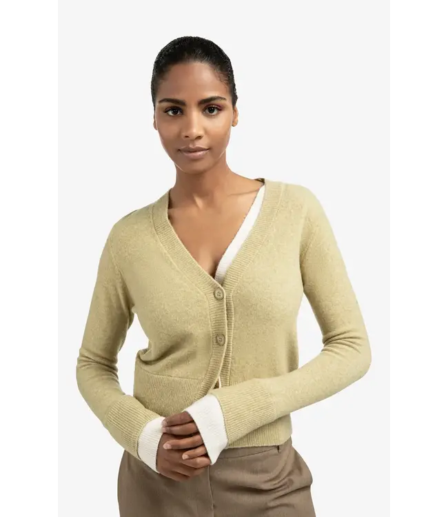 Cardigan with contrast details