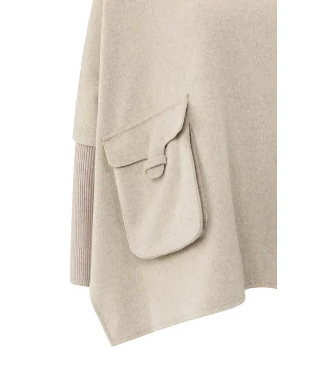 Wool mix poncho
