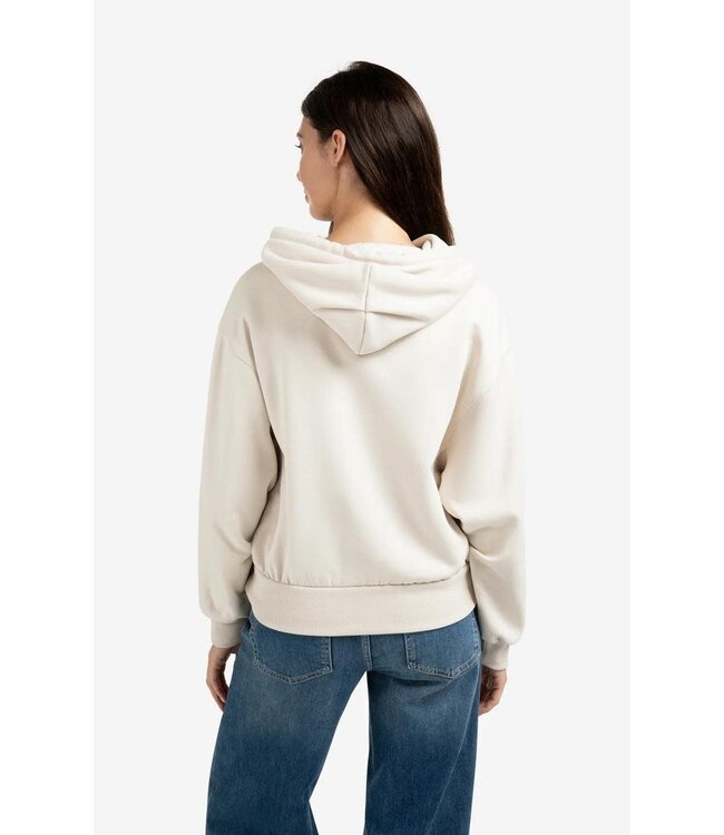 Hoodie with pleated bottom