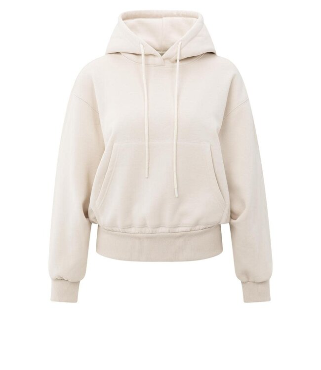 Hoodie with pleated bottom