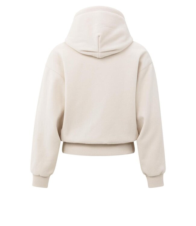 Hoodie with pleated bottom