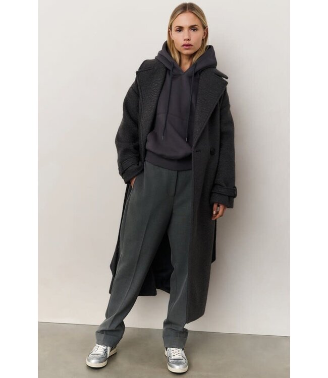 Woven straight fit trousers