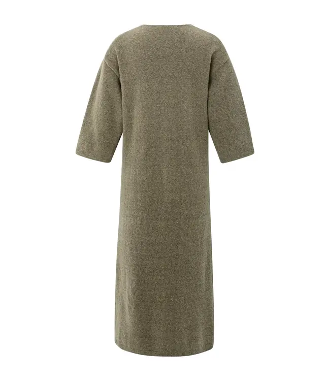 V-neck knitted dress