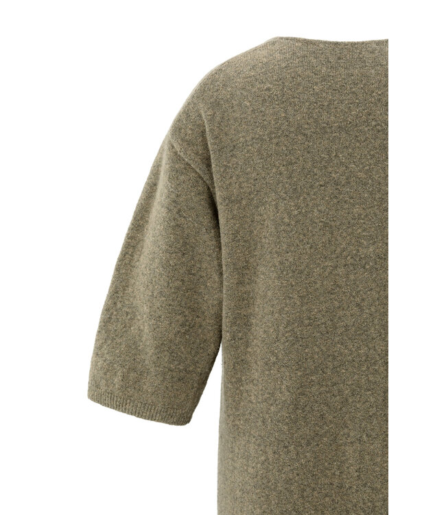 V-neck knitted dress