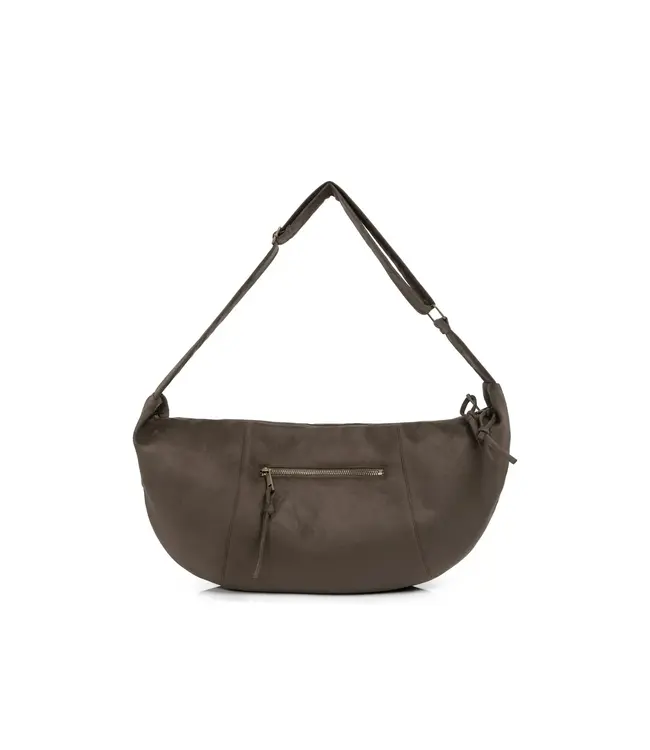 Cross body suede bag