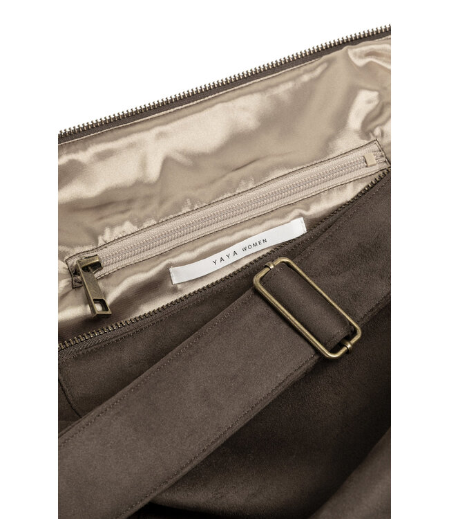 Cross body suede bag