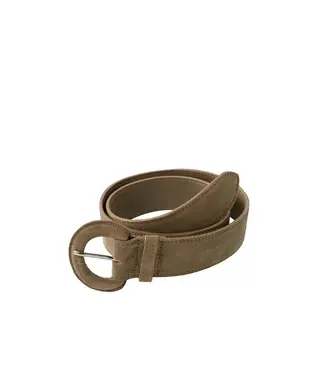 YAYA Suede riem met ronde gesp