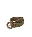 Suede riem met ronde gesp