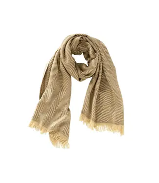 YAYA Woven scarf with fringles