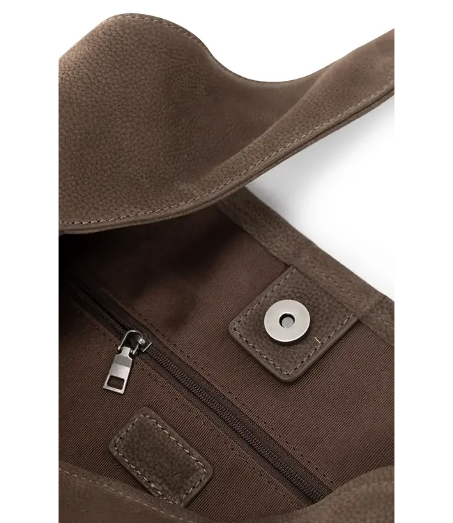 Grote lederen schoudertas