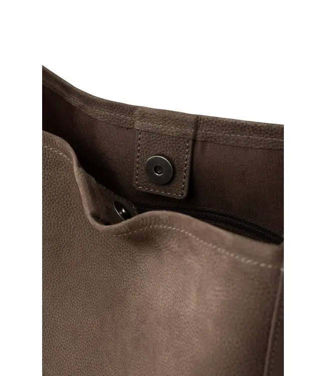 Grote lederen schoudertas