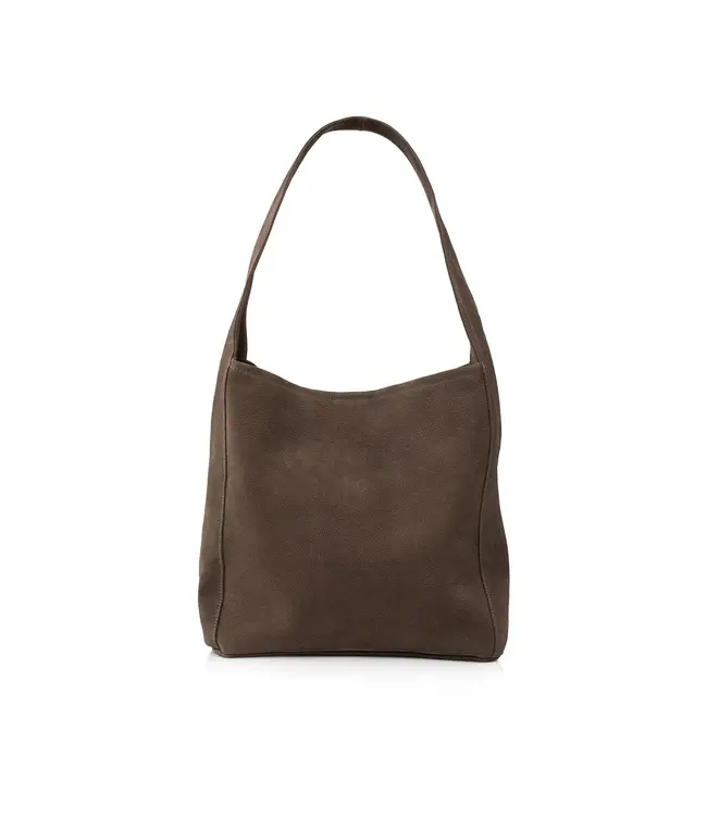 Grote lederen schoudertas