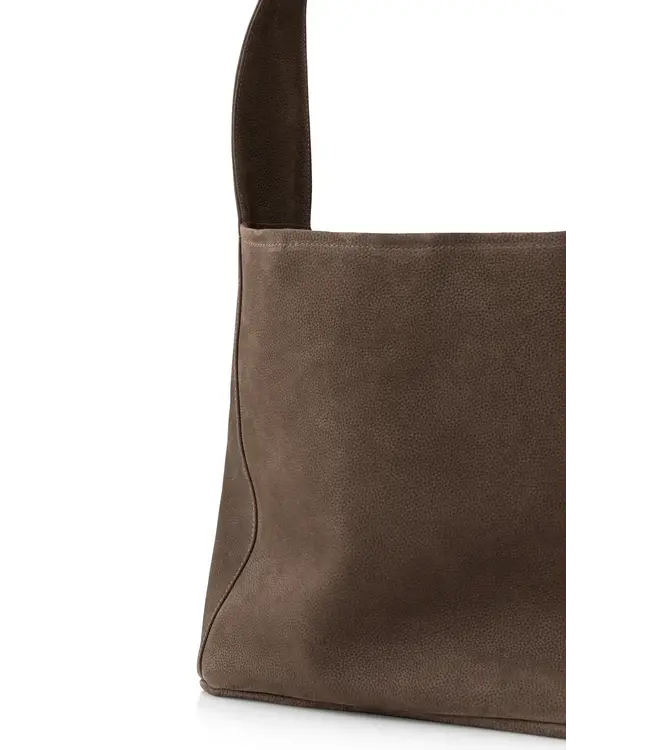 Grote lederen schoudertas