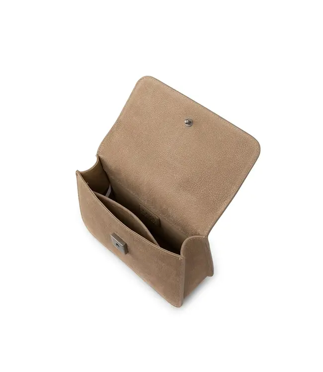 Shoulderbag with chain - beige