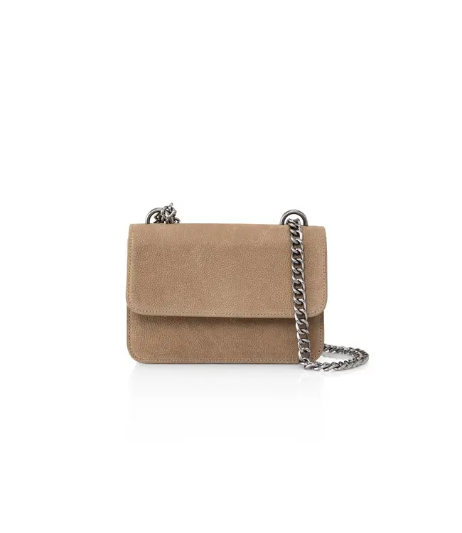 Shoulderbag with chain - beige