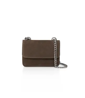 YAYA Shoulderbag with chain - chocolat