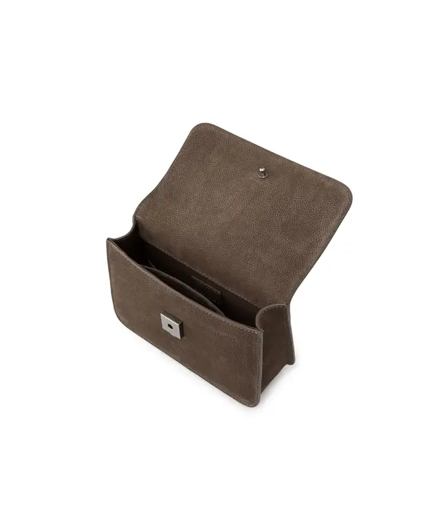 Shoulderbag with chain - chocolat