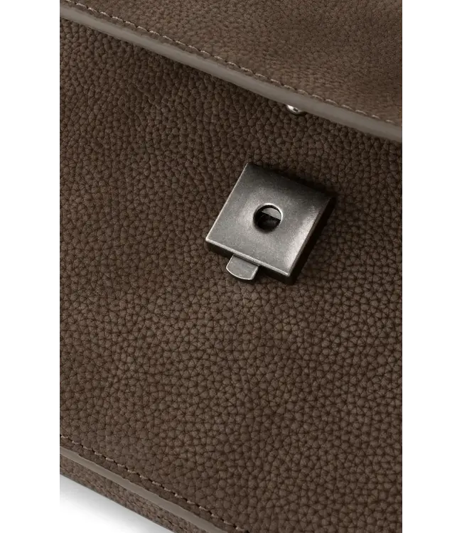 Shoulderbag with chain - chocolat