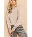 Knitted sweater with contrast trims