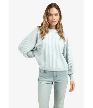 YAYA Ribbed sweater round neck