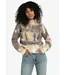 Knitted sweater melange print