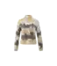 Knitted sweater melange print