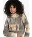 Knitted sweater melange print