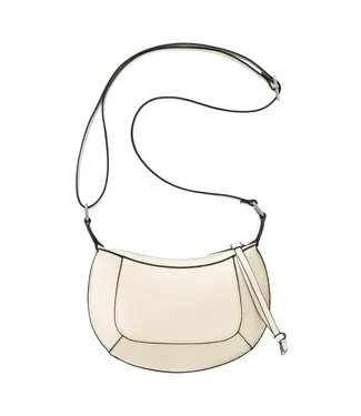 YAYA Leather small crossbody bag - Ecru