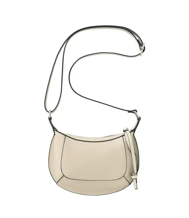 Leather small crossbody bag - Taupe