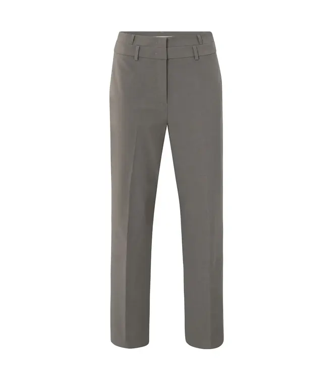 High waist trousers with double waistband