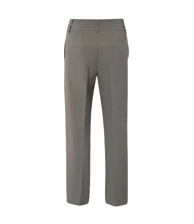 High waist trousers with double waistband
