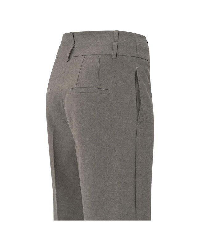 High waist trousers with double waistband