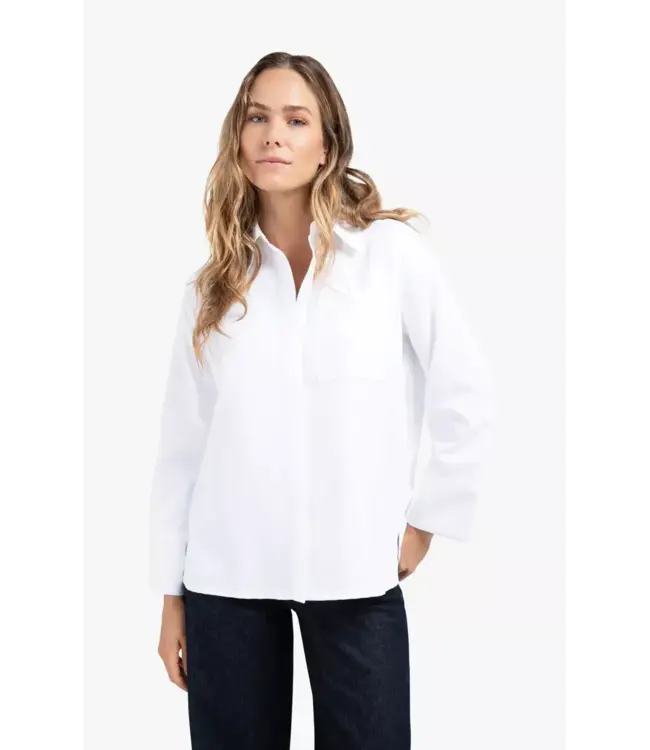 Soft oversized blouse with wide cuffs