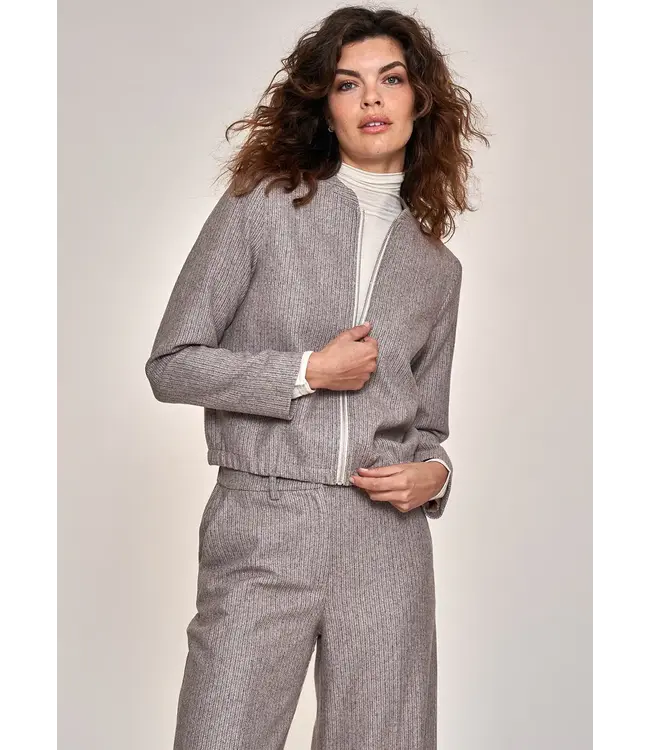 Chai bomber Jack - Burgundy melange