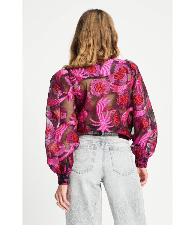 Splashing fireworks blouse