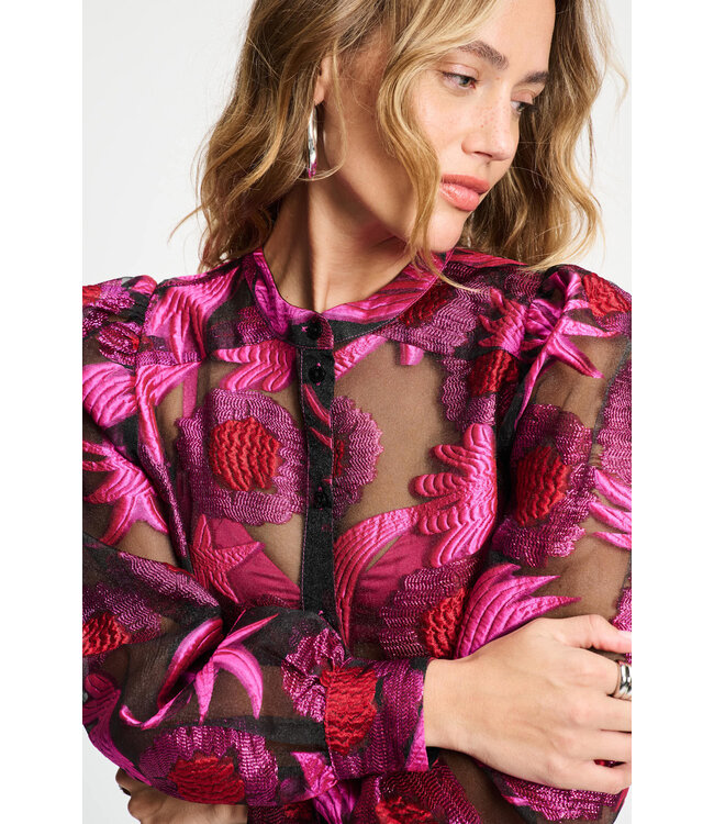 Splashing fireworks blouse