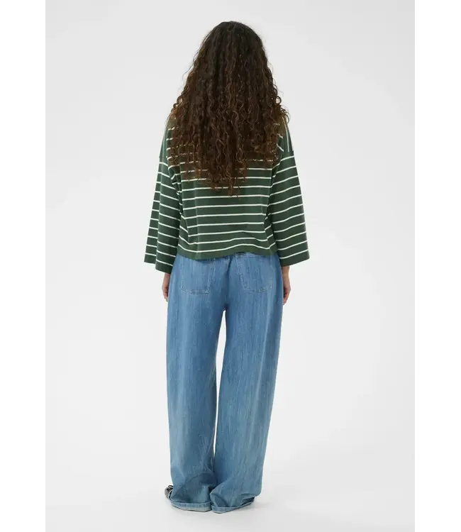 Spina boxy pullover cropped - Trekking Green