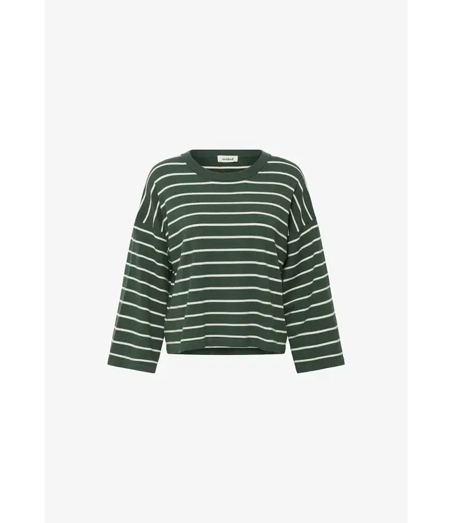 Spina boxy pullover cropped - Trekking Green
