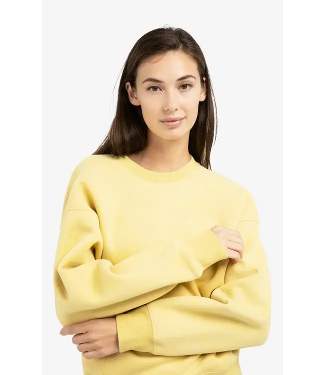 Sweater van stevige stof met gewassen effect