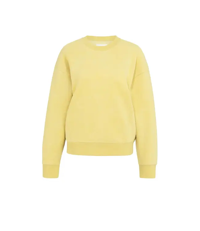 Sweater van stevige stof met gewassen effect