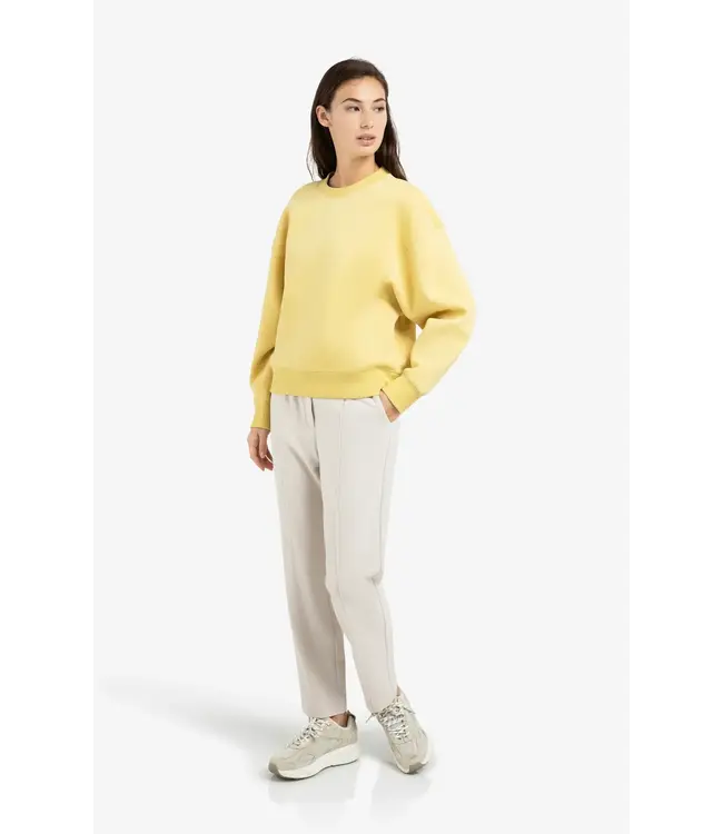 Sweater van stevige stof met gewassen effect