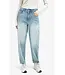 High-waist jeans met losvallende pasvorm en lichte wassing