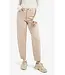 Beige high-waist jeans met losvallende pasvorm