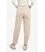 Beige high-waist jeans met losvallende pasvorm