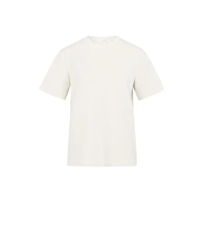 Sweatshirt met korte mouwen en gebreide ribkraag